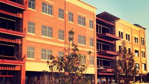 brick buildings in downtown